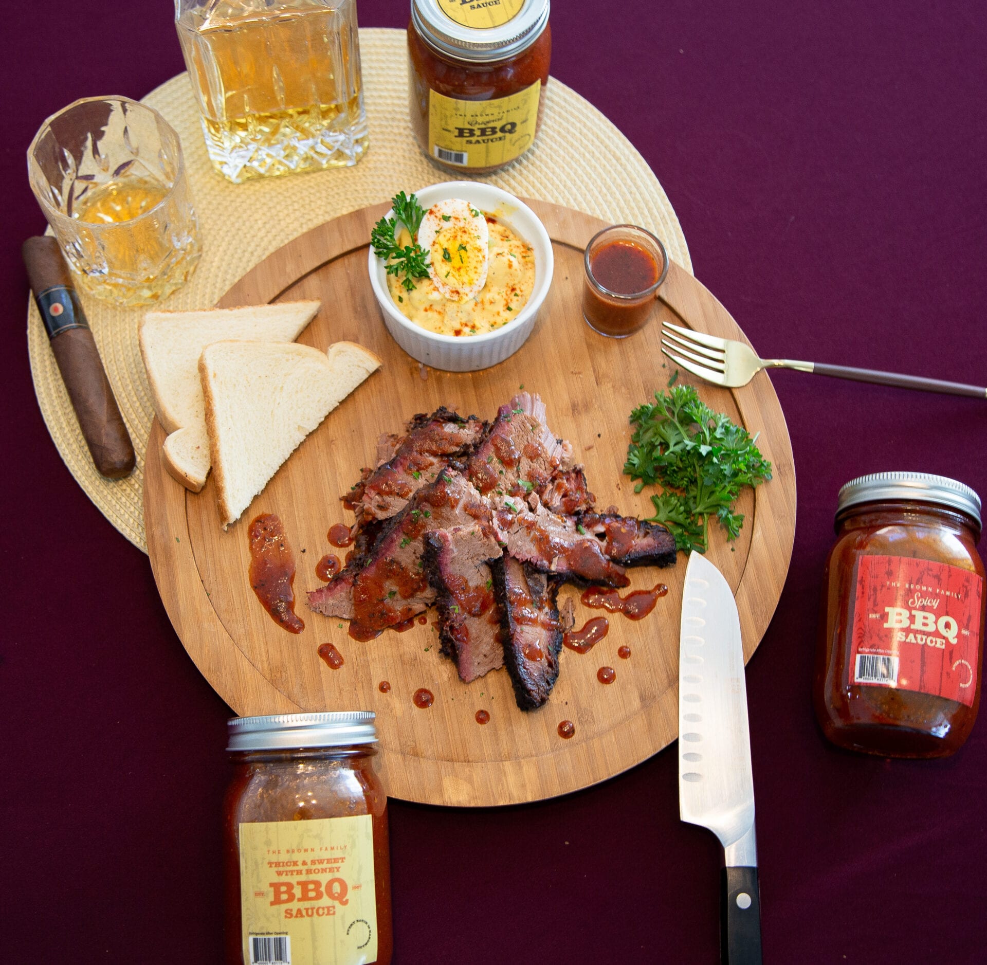 supper with bbq sauce